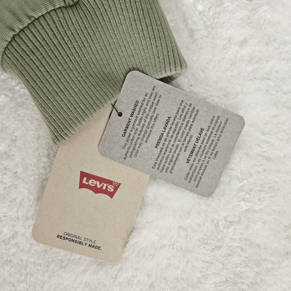 NWT Levi's Canvas Zip Green Jacket Size M Utility Streetwear Athleisure Casual - Picture 5 of 13